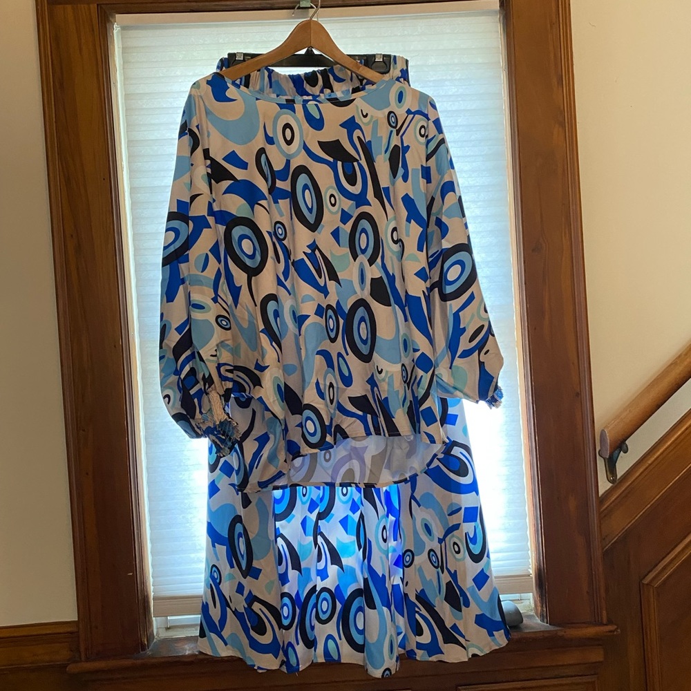 Blouse and Maxi Skirt Set